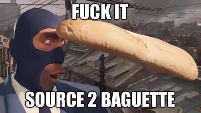 Funny baguette man
