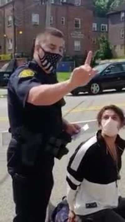 Pig can't handle being questioned about his political statements.