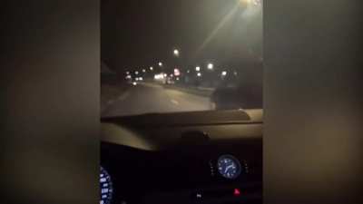 Two shitholes filming themselves, shooting fireworks at strangers on the street.