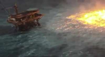 The ocean is on fire in the Gulf of Mexico after a pipeline ruptured.