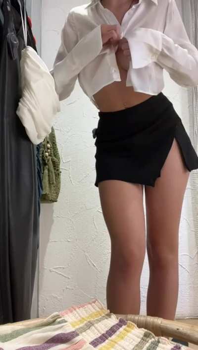 Getting naughty while trying on new clothes