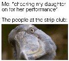 Just a father supporting his daughter