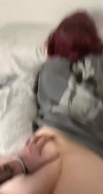 My fiancé was so desperate watching from the corner, he wanted to feel how wet I was so bad