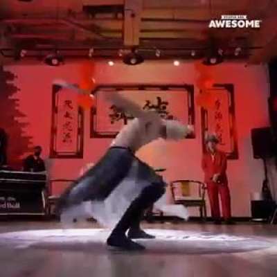 Amazing sword dancing by neck (Credit in comments)