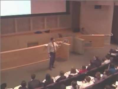 Professor screams at his students for yawning