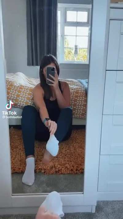 TikTok girl teasing us with her beautiful soles