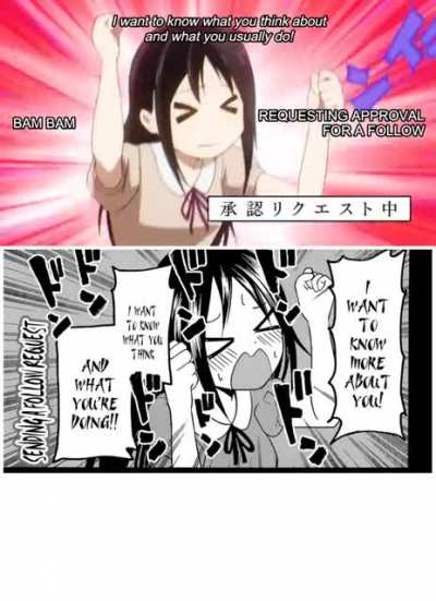 Kaguya learning about twitter(anime and manga side by side)