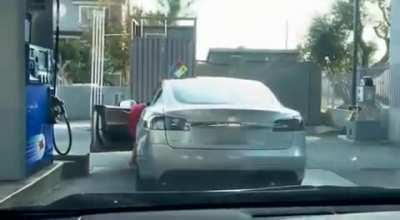 Trying to refuel a Tesla