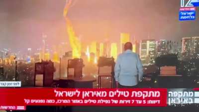 The mayor of Tel Aviv watching the blitz on his city.