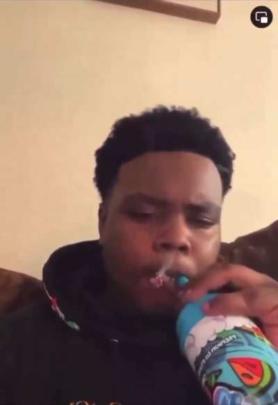 Hitting a Whippit while smoking