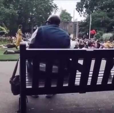 A man singing 