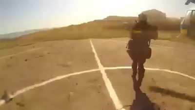 Archival footage of Ukranian soldiers from the Central Security Service 