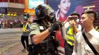 Man gets pepper sprayed in the face for asking a question