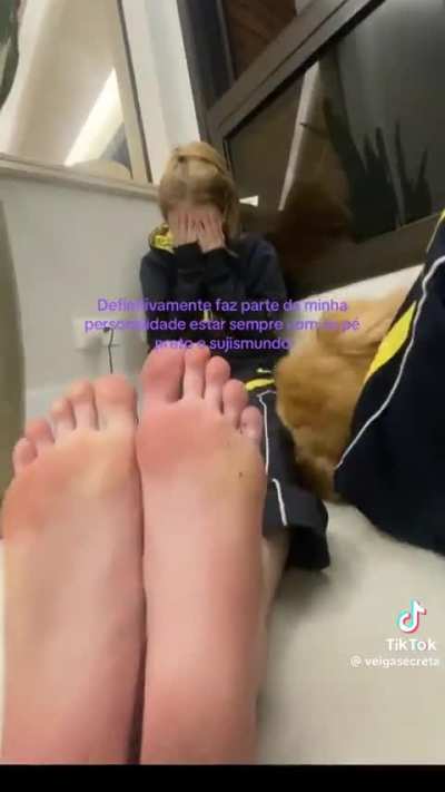 Blonde girl soles