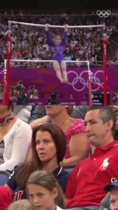 If Aly Raisman didn't get gold, her parents watching her should