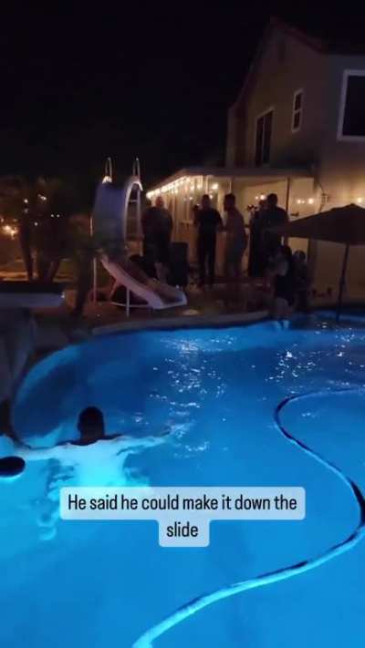 WCGW while going down the slide