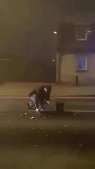 Don't light fireworks on the road