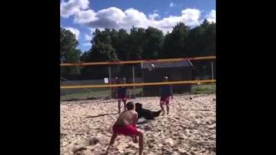 I think they ran out of money when trying to recreate the original volleyball scene for Top Gun 2.