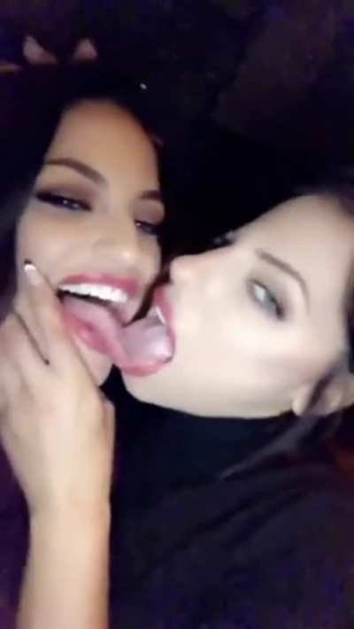Tongue Action 2 Girls Share a VERY Passionate Kiss together