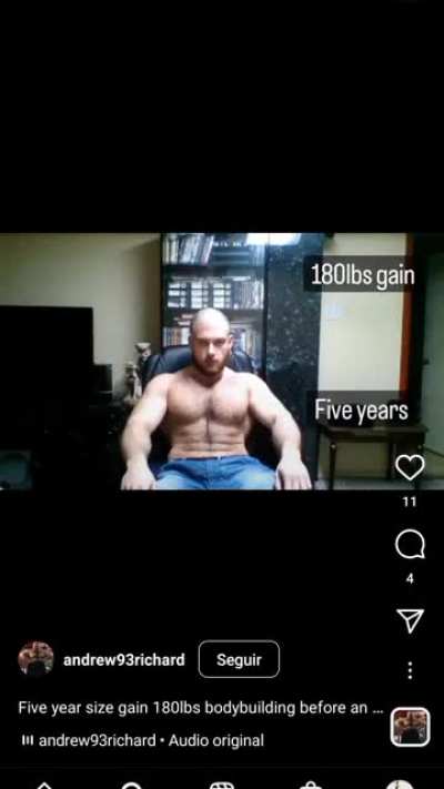 This...man? 5 year bloatmaxx.Claims lifetime natural.420lbs strict standing ohp