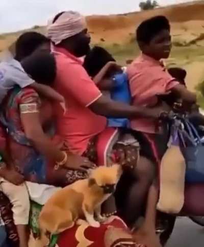 Just a casual Family trip in a bike.