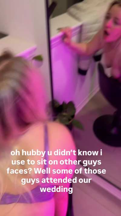 I have a list of faces i sat on before i got married