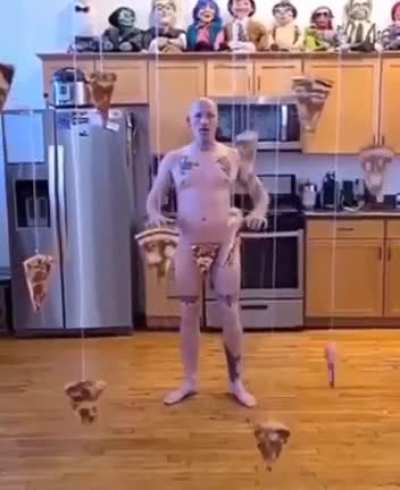 The pizza man, for all that's cheesy and pepperoni 