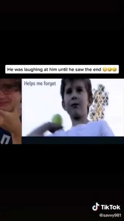 he was laughing at him until he saw the end