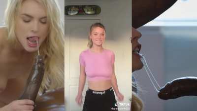 Perfect Blonde Tiktok Snowbunny and BBC