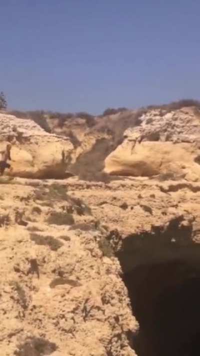 Jumping off a cliff and...
