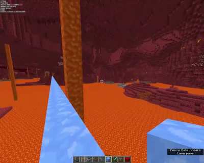 Achieving light speed locomotion using the push force of over 200 boats & 100 minecarts (~500 blocks traveled, ~1000m/s initial speed)