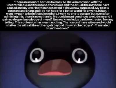 Pengu's vocabulary is limited, only being able to say 