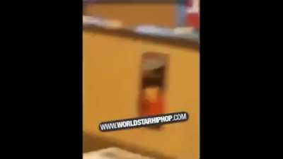 Angry Dude Makes A Scene At A McDonalds & Starts Breaking A Bunch Of Windows!