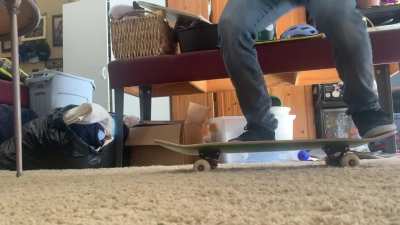 Not a very fun kickflip attempt
