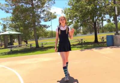 Charlotte Carmon Looking Adorable While Flashing Her Pussy at The Playground