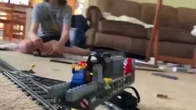 me and my brother drifted a train