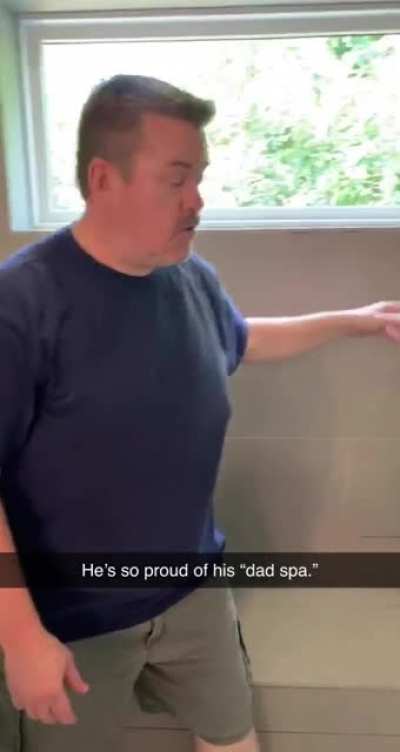 This dad’s bathroom setup