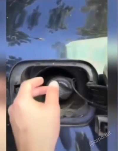 Inside a Russian gas tank