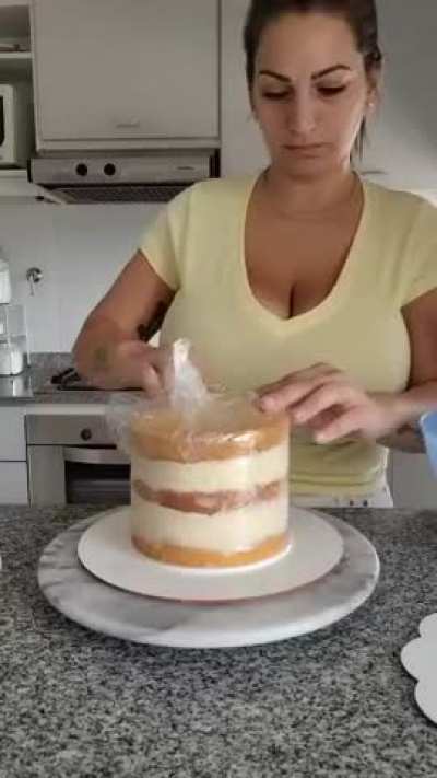 I didn’t notice she was baking a cake..