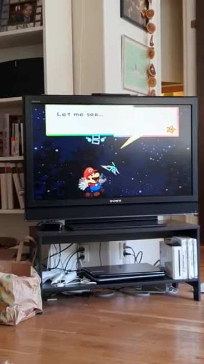 Playing paper mario with my sister