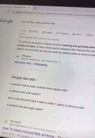 How almond milk is made