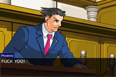 Attention to all pedophiles! Phoenix Wright from the Ace Attorney series has an important message for you!