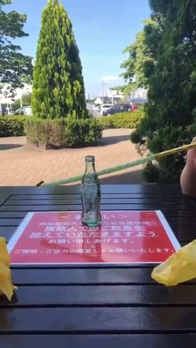 To knock over a bottle.