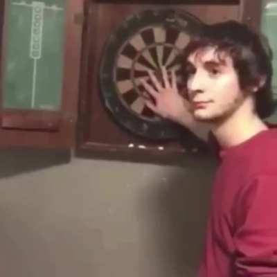 Playing darts with your friends