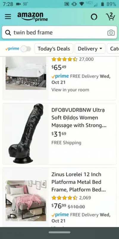 Amazon thinks I'm lonely because I'm searching for Twin bed frame.