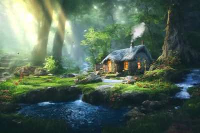 A quiet cottage in the forest