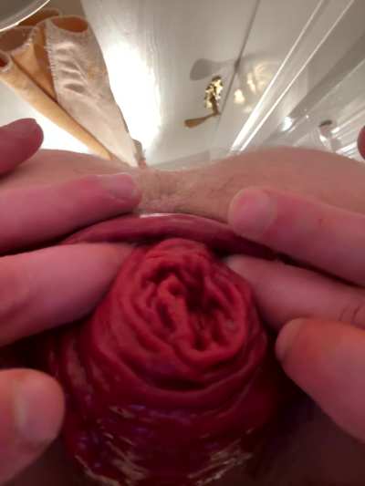 Pushing my meaty asshole out