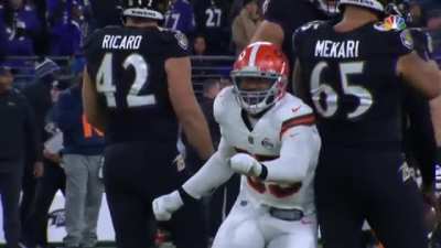 Myles sack reaction