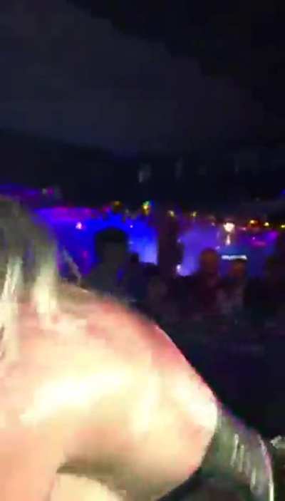 Typical bimbo at average night club