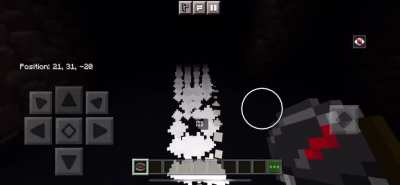 I made echolocation in minecraft bedrock. There's also a noise meter on the bottom that detects when you move.